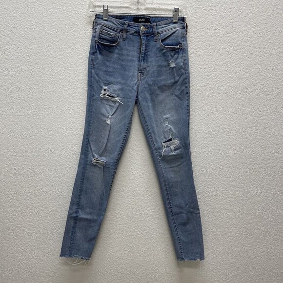 Aeropostale Women’s Size 2 Jeans Super High Rise Jegging Distressed Skinny Light - Picture 1 of 10